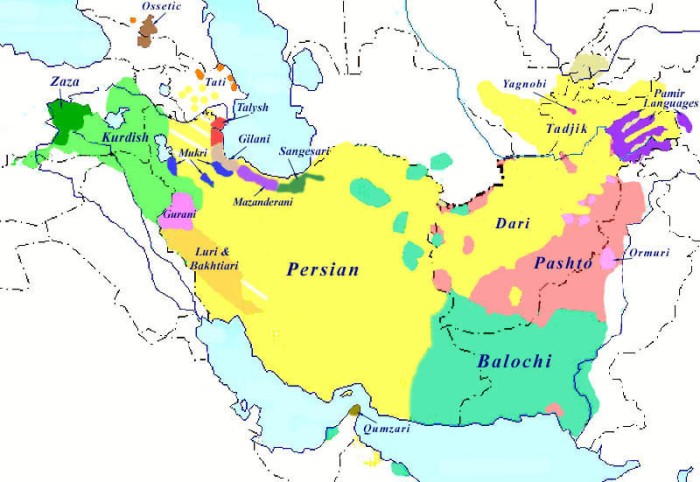 اللغات الإيرانية اليوم